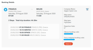 Aegean Speed Lines Check-in 1