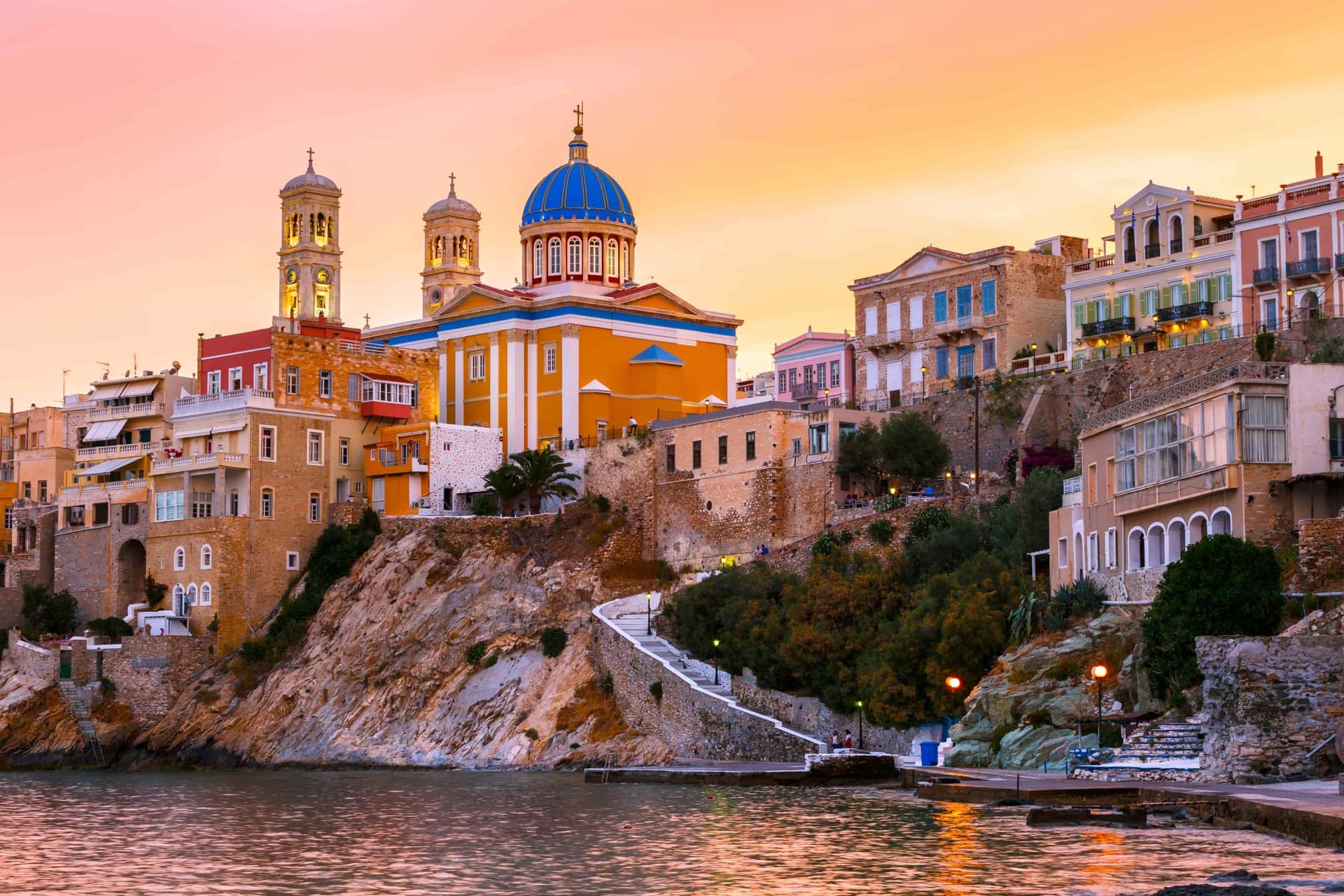 Sunset on Syros, Greece