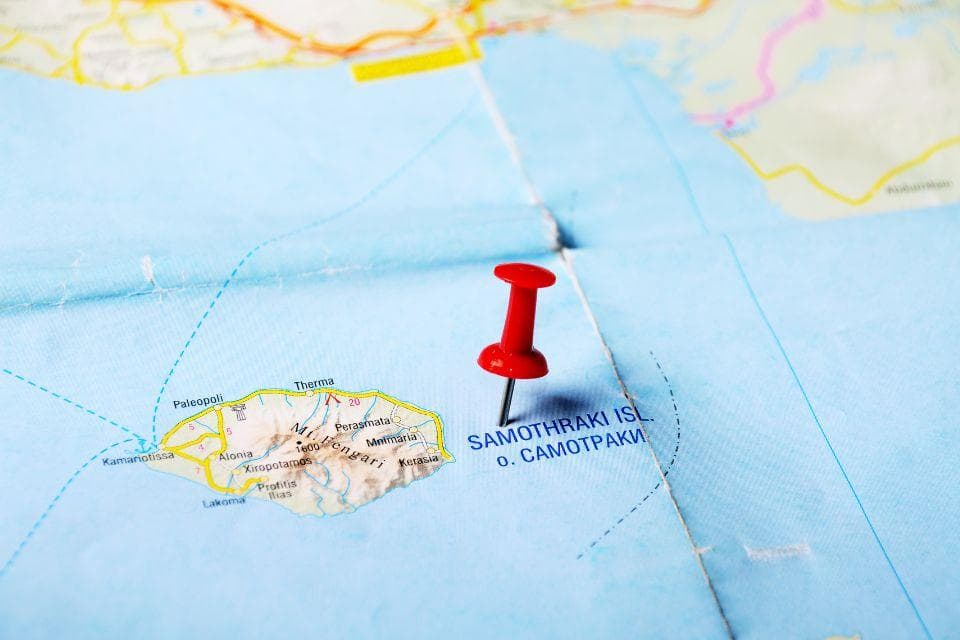 five islands from northern Greece