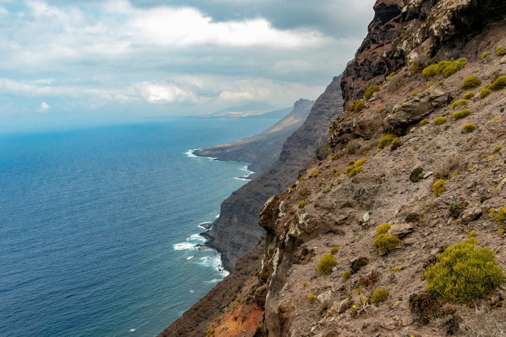 Vista della costa occidentale dell'isola di Gran Canaria