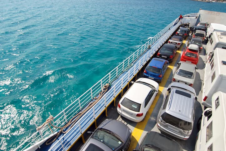 Image of a ferry full of cars
