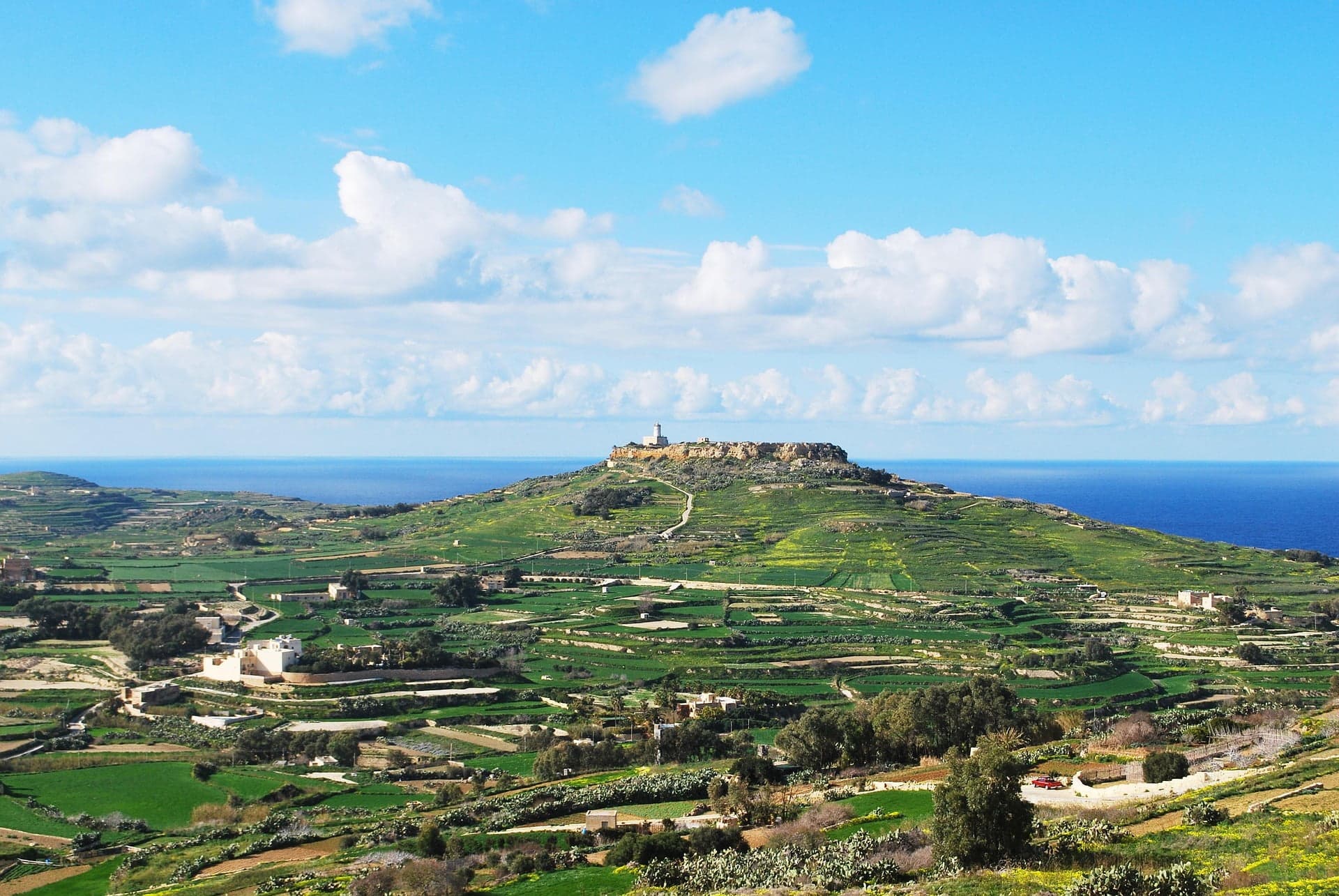 Les plaines verdoyantes de Gozo.