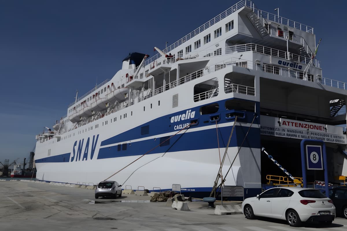 Cruise Ferry MSC Aurelia della compagnia SNAV, ormeggiato in porto