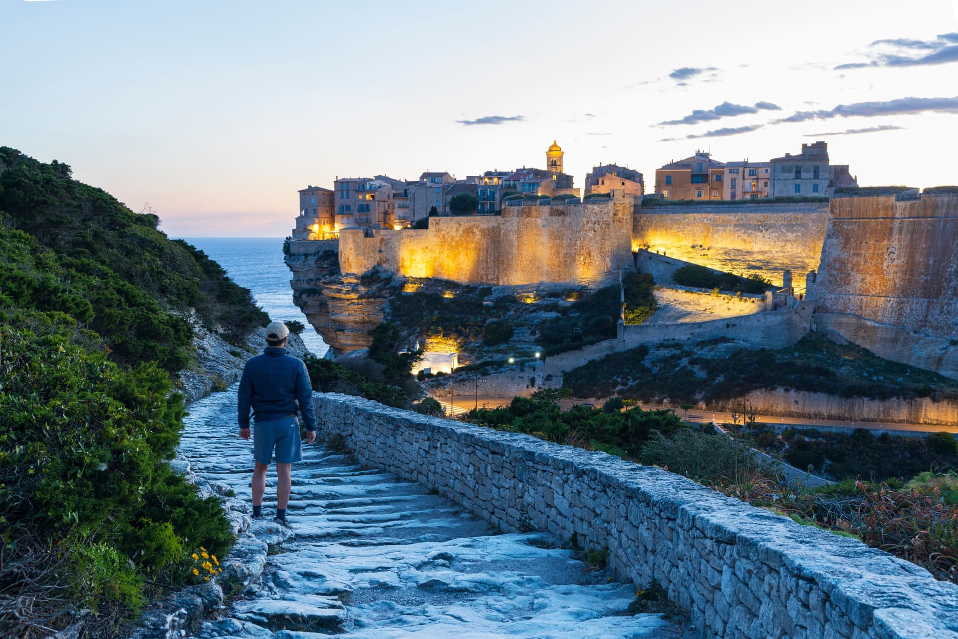 Bonifacio au coucher du soleil