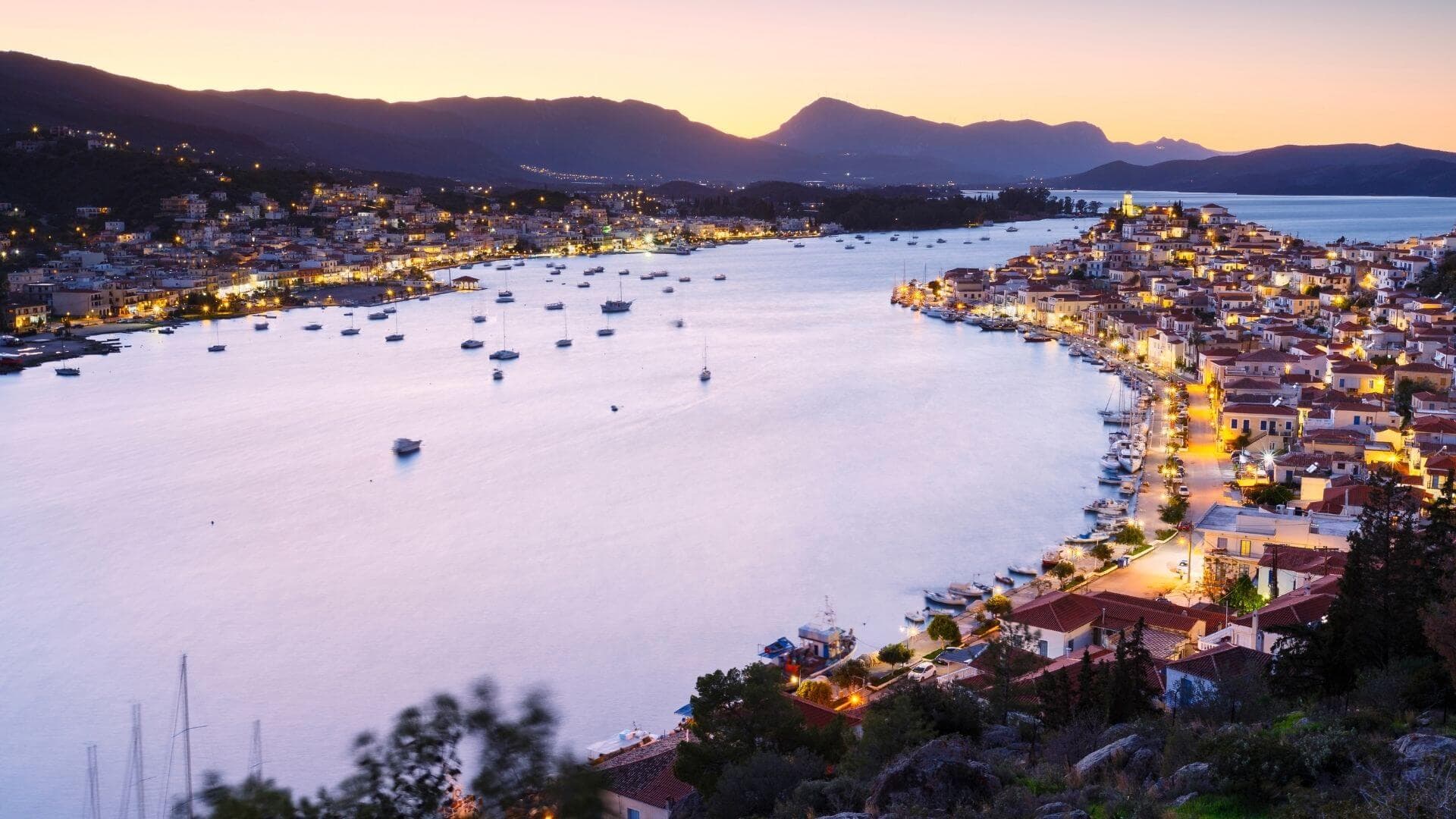 A photo of Paros Island, taken from the sky with a drone