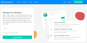 manage my booking homepage
