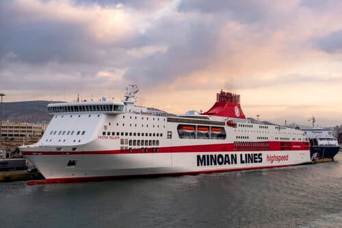 Minoiska linjer Färjetur till Milos