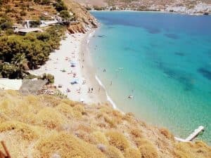 Amorgos beach as seen from above