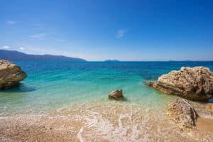 Beautiful beach in Vlora, Albania