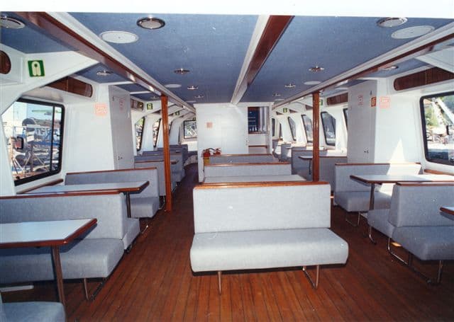 Interior of NaviTremiti's Elia Jet ferry