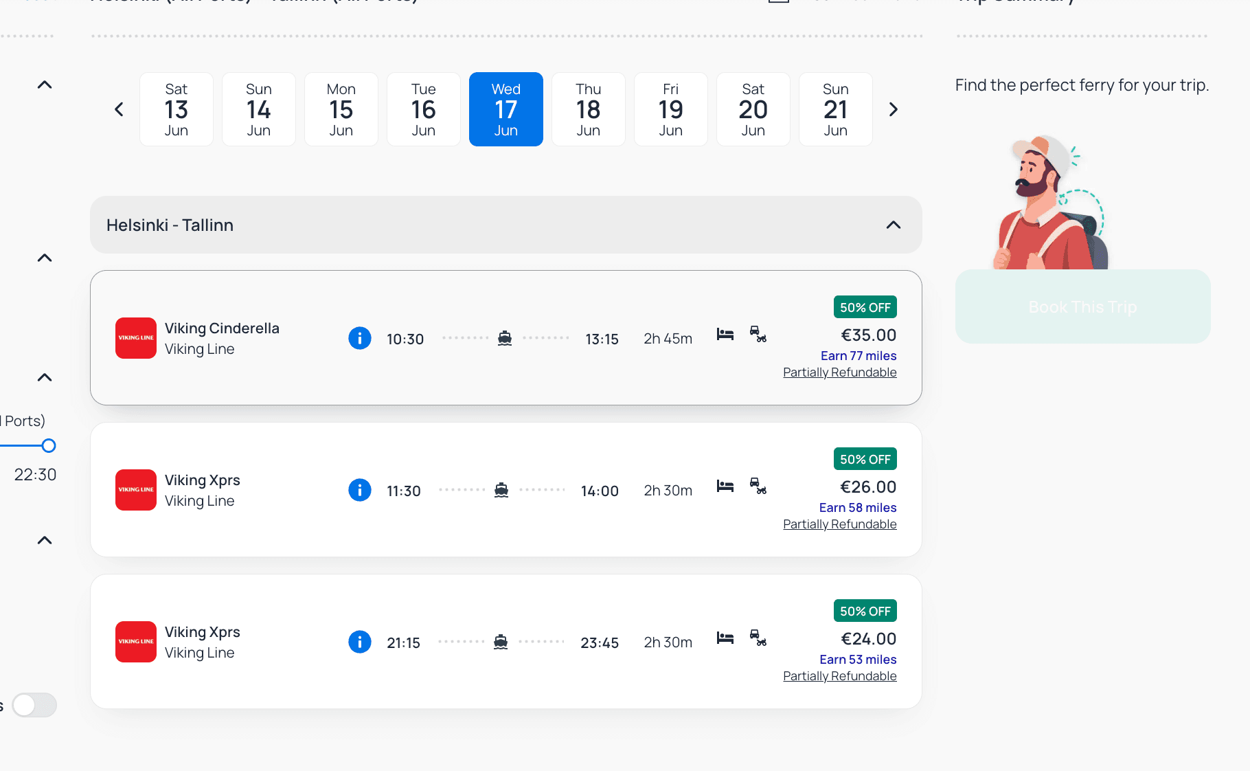 Ferryscanner Interface