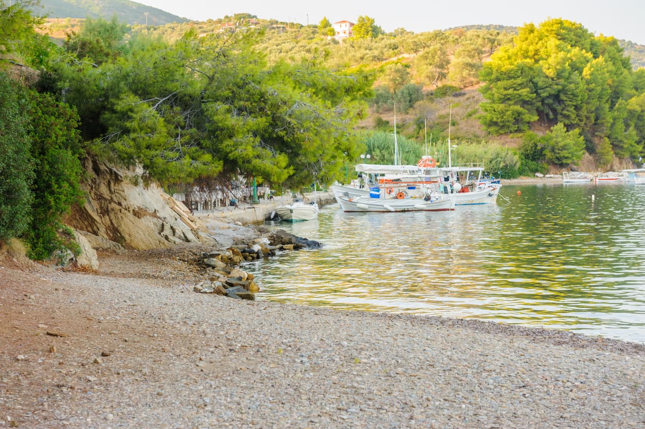 A daytime photo of Kalamakia Beach in Alonissos Island