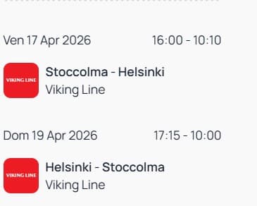 Orari traghetti Viking Line Stoccolma–Helsinki e ritorno con viaggio di tre giorni