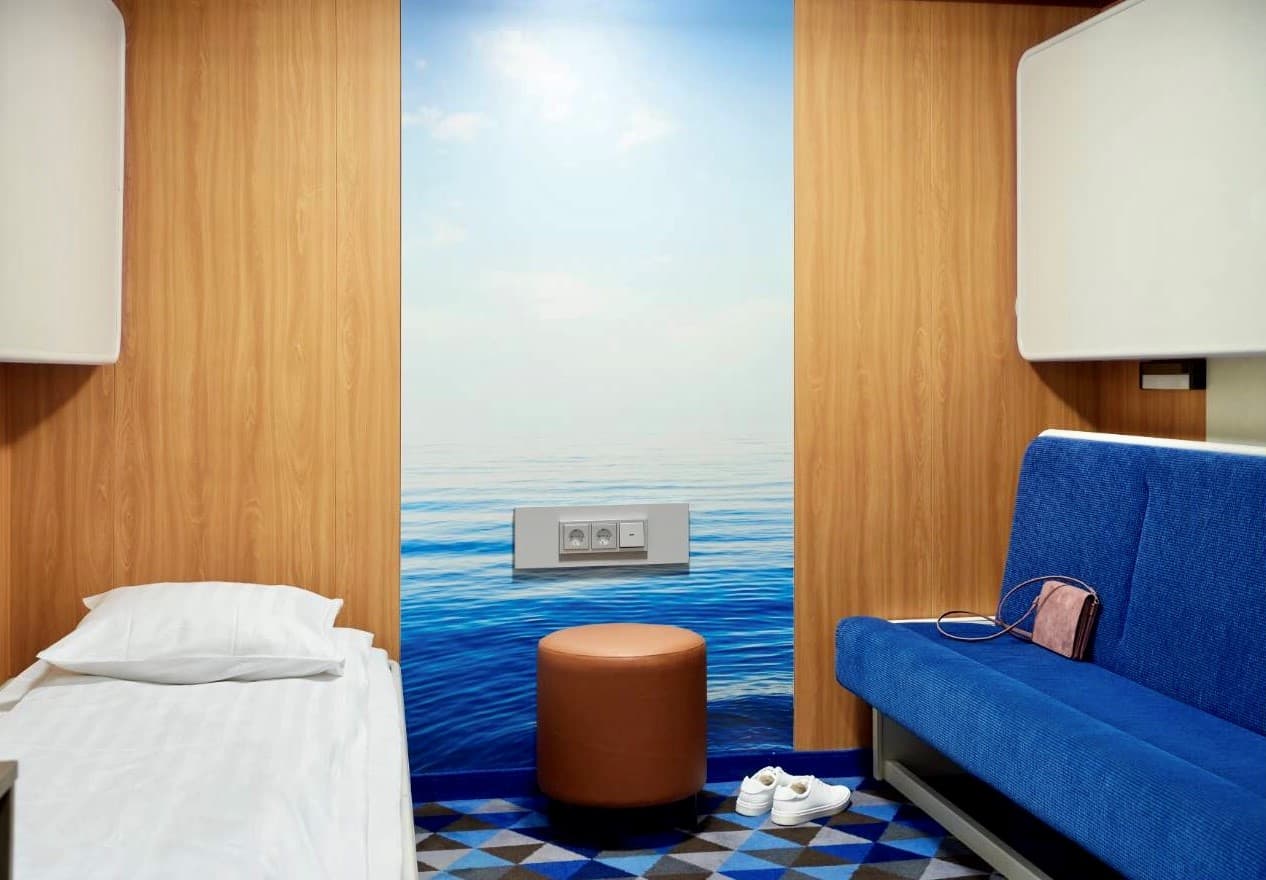 Cabin without window (WC, 淋浴, 电视, Bunk Beds, Allergic Persons, Single beds)